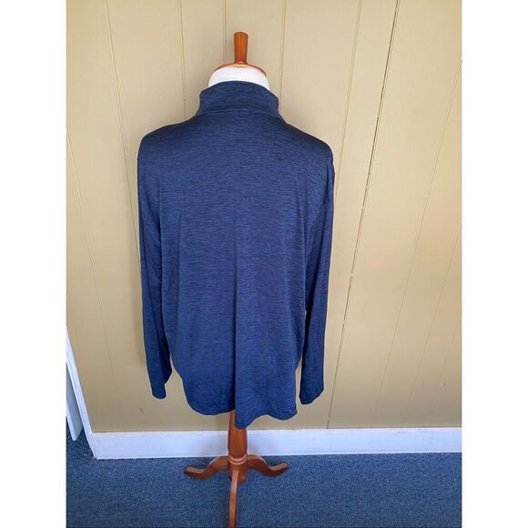 Reebok men 2XL dri fit quarter zip Longsleeve pullover navy blue - Picture 8 of 10